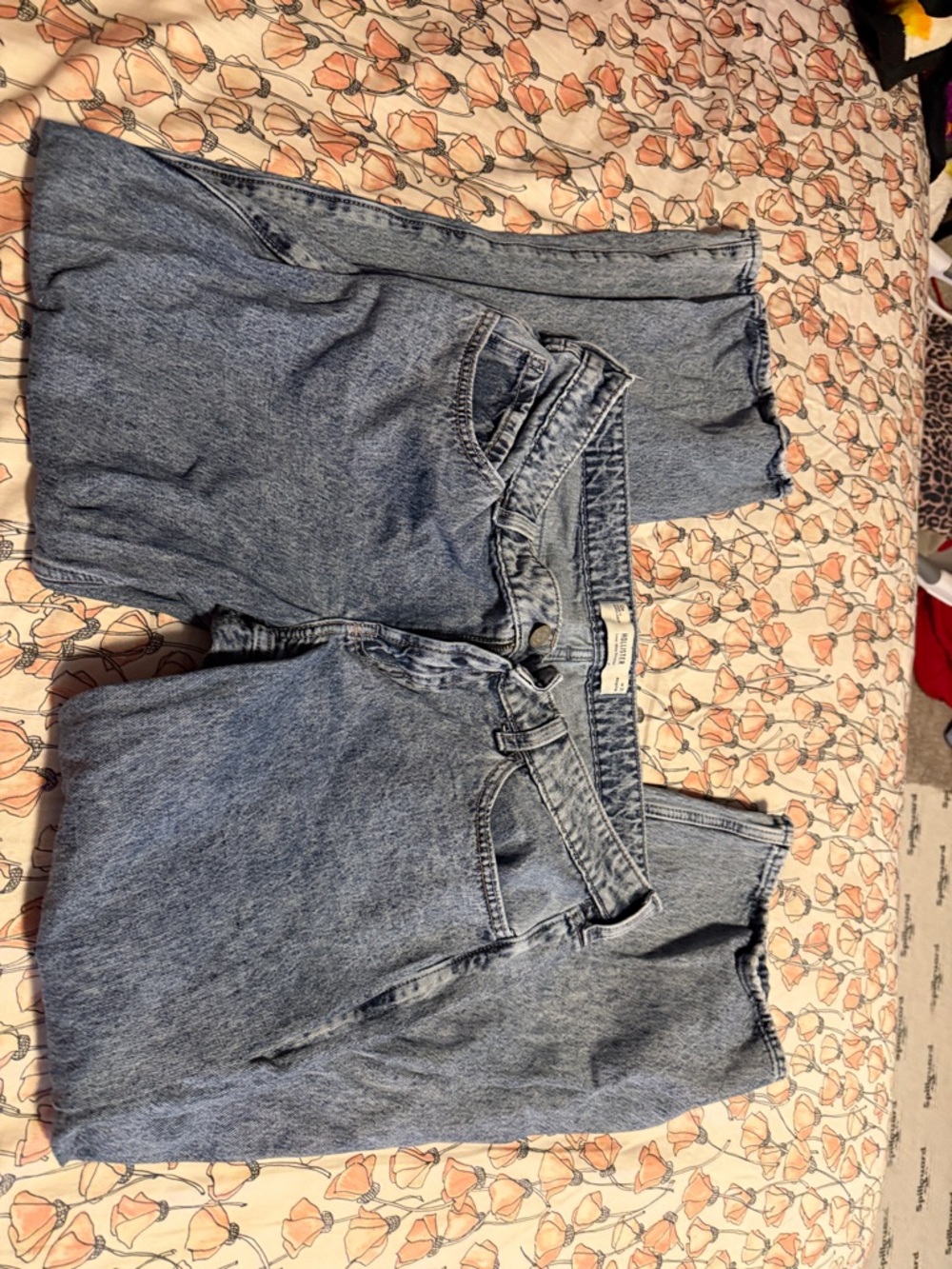 Hollister Light Blue Wide-Leg Low Rise Jeans